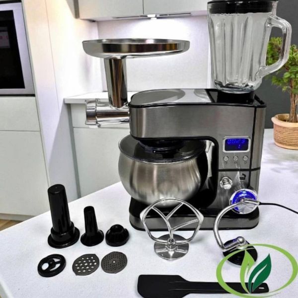 Кухонний комбайн Top Kitchen, 4500 Вт, 7 л, стаціонарний міксер, м'ясорубка, кухонний блендер, комбайн з терками для овочів TK00277 фото