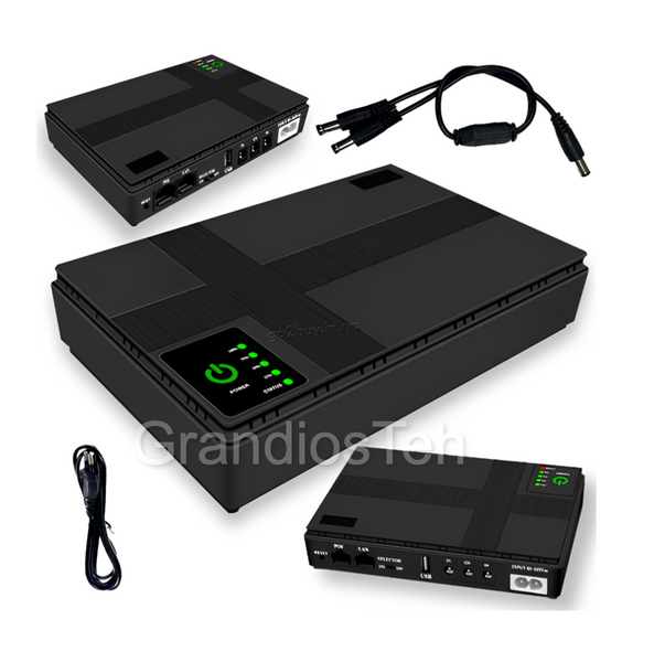 ДБЖ UPS 12000 mAh 36W,&nbsp;акумуляторна батарея для роутера, джерело живлення для дому UPS12000mAh36W фото