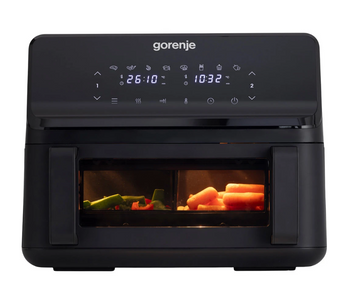 Двохкамерний аерогриль Gorenje, 2700 Вт, 9 л, мультипіч, безмасляна фритюрниця, потужний аерогриль AF2700BР фото