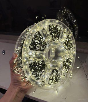 Гірлянда новорічна Роса, 100 м, 2000 LED,&nbsp;гірлянда на гілки ялинки, сучасна гірлянда на ялинку Роса100м фото