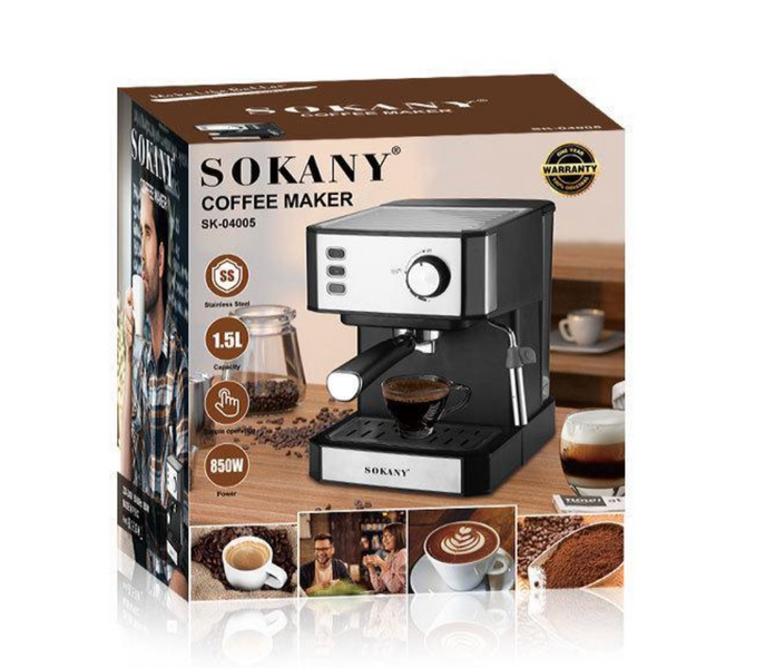 Кавоварка&nbsp;SOKANY, 850 Вт, 1.5 л&nbsp;електрична кавоварка, сучасная кавоварка, побутова річкова кавоварка SK-04005 фото