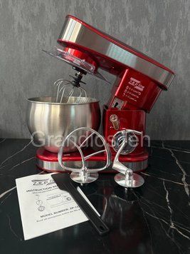 Червоний кухонний комбайн Zepline&nbsp;ZP-137, 3500 Вт, міксер із чашею 7 л, гарний тістоміс ZP-1371 фото