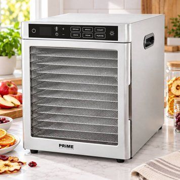 Дегідратор сушарка&nbsp;Prime Technics, кухонна сушарка 800 Вт, сушарка для фруктів, великий дегідратор PFD 8012 SP фото