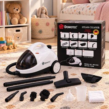 Пароочисник&nbsp;DOMOTEC,&nbsp;пароочисник&nbsp;з баком 1.5 л,&nbsp;пароочисник&nbsp;для плитки, компактний пароочисник для дому MS-5355 фото