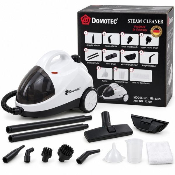 Пароочисник&nbsp;DOMOTEC,&nbsp;пароочисник&nbsp;з баком 1.5 л,&nbsp;пароочисник&nbsp;для плитки, компактний пароочисник для дому MS-5355 фото