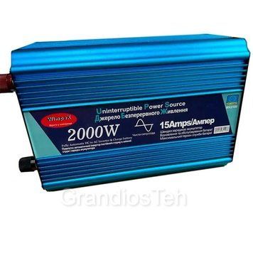 Інверторний перетворювач&nbsp;Wimpex&nbsp;2000W, з зарядним Ups перетворювач напруги, автомобільний перетворювач WX-2100 фото