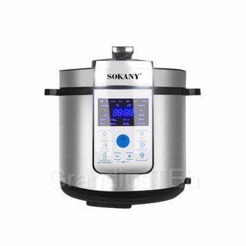Багатофункціональна мультиварка скороварка Sokany SK-07044, 6 л, 1500 Вт, велика скороварка, потужна мультиварка SK-07044 фото
