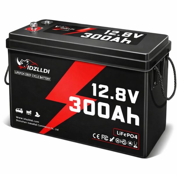 Комплект резервного живлення, акумулятор та інвертор, інвертор POWER POLSKA 640 Вт 12 В, акумулятор LiFePo4 IDZLLDI 12 В, ДБЖ 12V300АН+HB0812 фото