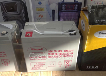 Гелевий акумулятор Wimpex 12 V 100 Ah,&nbsp;акумулятор для електрообладнання,&nbsp;акумулятор для живлення WХ12100 фото