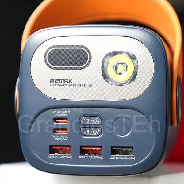 Power Bank Remax RPP-100 60000mAh 100W, потужний зовнішній акумулятор, павербанк, універсальний павербанк з ліхтариком RPP-100 фото
