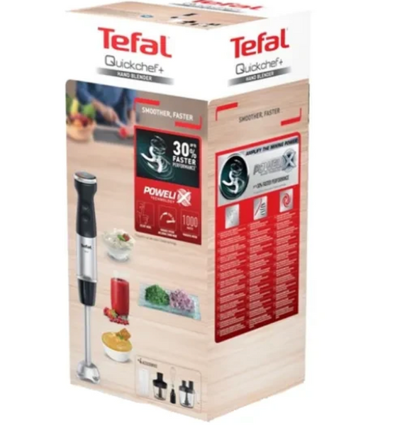 Ручной блендер Tefal, 1000 Вт, занурювальний блендер, побутовий подрібнювач, кухонний блендер, міксер HB67G830 фото