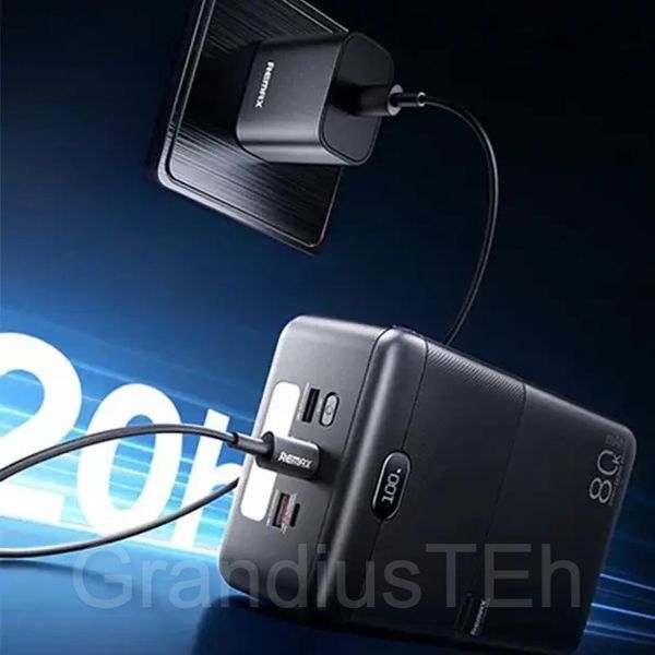 Повербанк Power Bank REMAX RPP-118 80000 mAh, павербанк із швидкою зарядкою, великий павер RPP-118 фото