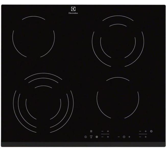 Електрична варильна панель Electrolux,&nbsp;сенсорна варильна панель, поверхня hi light, склокерамічна електропанель, вбудована електроплита EHF 6343FOK фото