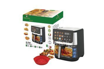 Багатофункціональний аерогриль T.K.LINE, 4200 Вт, 12 л, 2 тени, фритюрниця без масла, аерофритюрниця TK00263 фото