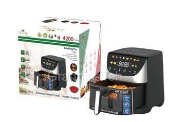 Універсальна фритюрниця T.K.LINE, 4200 Вт, 12 л, 2 тени, повітряна мультипіч, фритюрниця без олії ТК00265 фото