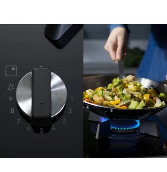 Комбінована варильна поверхня Electrolux, газова плита, кухонная панель з решіткою, індукційна варильна поверхня KDI641723K фото