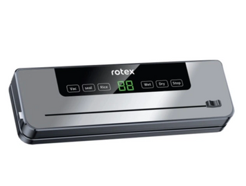 Побутовий вакууматор&nbsp;Rotex, 120 Вт, універсальний вакууматор, вакуумний пакувальник продуктів, + 10 пакетів  RVS120-S фото