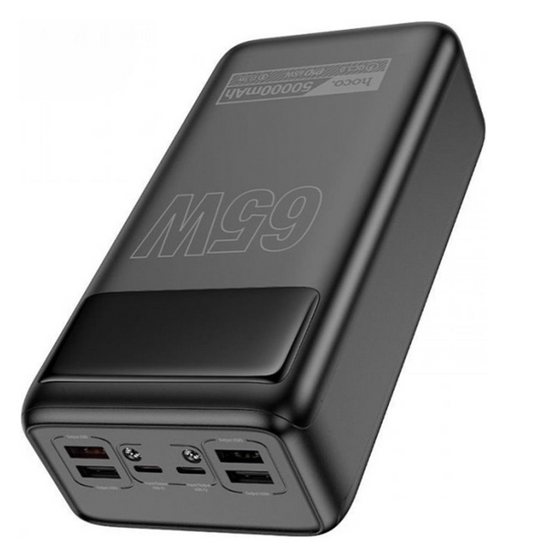 Зовнішній акумулятор&nbsp;Hoco Apollo PD65W 50000 mAh, power bank з ліхтариком, павербанк великий  DB81A фото