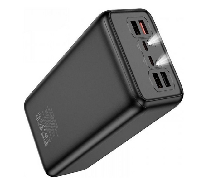 Зовнішній акумулятор&nbsp;Hoco Apollo PD65W 50000 mAh, power bank з ліхтариком, павербанк великий  DB81A фото