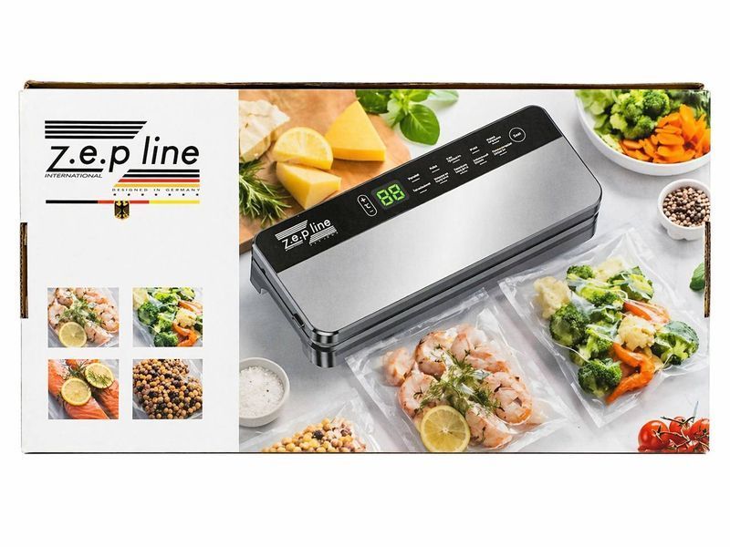 Функціональний вакууматор Zepline, 200 Вт,&nbsp;вакуумний пакувальник для продуктів, автоматичний вакууматор ZP-00360 фото
