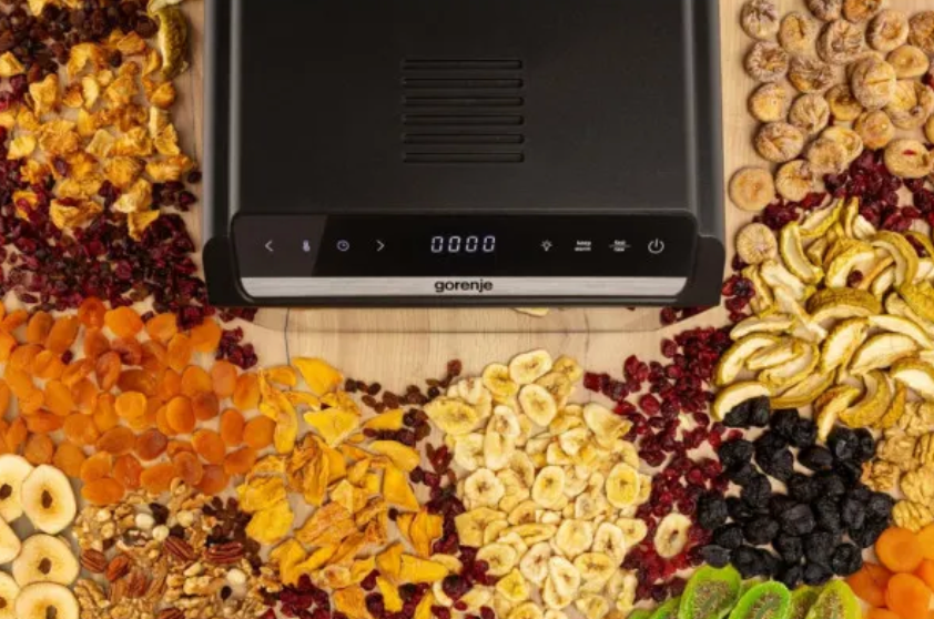 Універсальна сушарка GORENJE, 580 Вт, 6 рівнів, сушарка чорна, сушарка з автовідключенням, сушарка з металевими піддонами FDK600DB фото