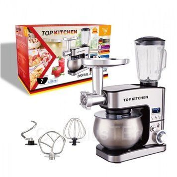 Кухонний комбайн Top Kitchen Tk00225, 4500 Вт, блендер з чашею 1.5 л, міксер 7 л, м'ясорубка настільна&nbsp; Tk00225 фото