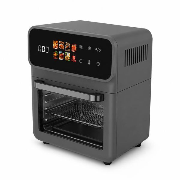 Аерофритюрниця Top Kitchen, 4200 Вт, 12 л, мультипіч автоматична, мультипіч електрична, аерогриль сірий ТК00244G фото