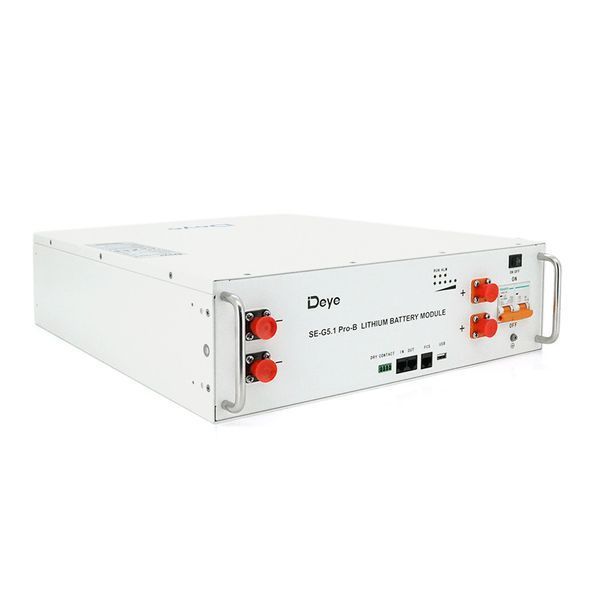 Акумулятор Deye, LiFePO4 51,2V 100Ah, енергія будинку, автономне живлення, акумулятор для дому, потужний акумулятор, сонячна батарея SE-G5.1Pro-B фото