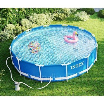 Каркасний басейн Intex 28202, 305 x 76 см (Metal Frame&trade;), басейн на 4 485 л, міцний вуличний басейн 28202 фото