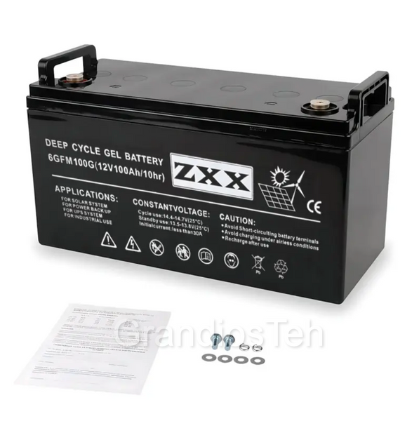 Акумулятор для дому&nbsp;Wimpex 12V 100Ah, гелевий акумулятор, джерело живлення, акумуляторна батарея ZXX12100 фото