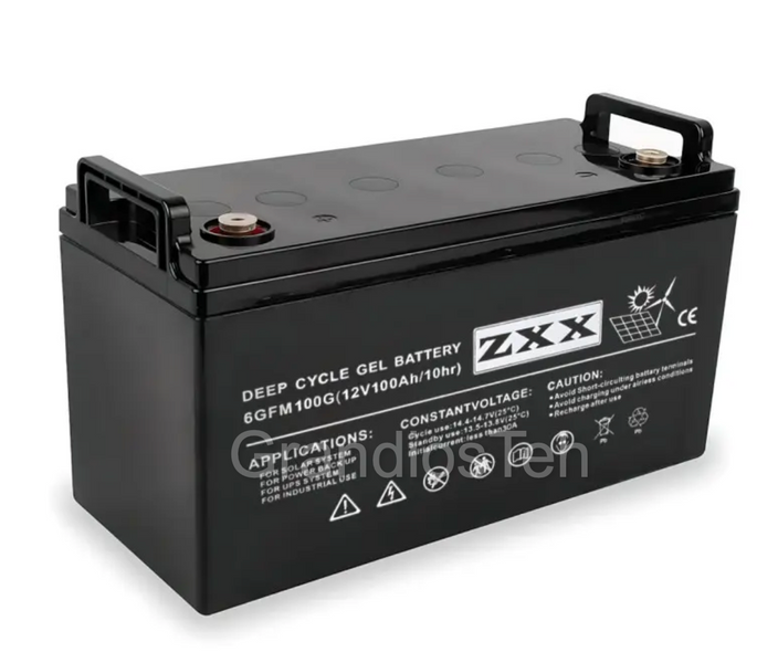 Акумулятор для дому&nbsp;Wimpex 12V 100Ah, гелевий акумулятор, джерело живлення, акумуляторна батарея ZXX12100 фото