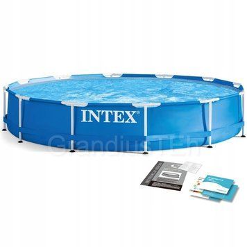 Каркасний басейн Intex 28210, 366 x 76 см, 6 503 л, великий басейн з каркасом, вуличний басейн 28210 фото