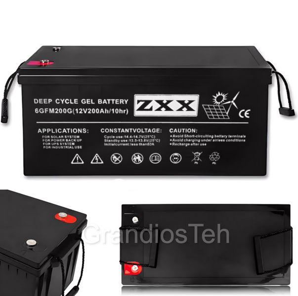 Тяговий акумулятор для човна&nbsp;ZXX 12V 200Ah, акумуляторна батарея, гелевий акумулятор ZXX12200 фото