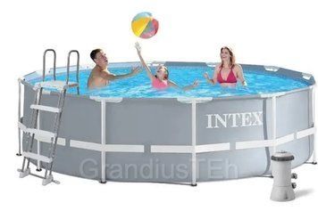 Каркасний басейн Intex 26718FR 366 x 122 см, 10 685 л, басейн зі сходами, вуличний великий басейн 26718FR фото