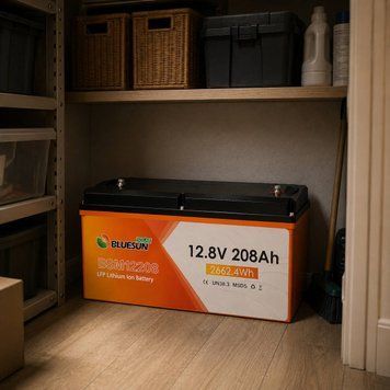 Потужний акумулятор BlueSun 208 А&middot;год,&nbsp;LiFePO4, літій-залізо-фосфатний акумулятор, ДБЖ для квартири BSM12208 фото