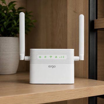 Білий роутер&nbsp;Ergo, роутер з акумулятором, універсальний роутер, бездротовий Wi-Fi роутер R023 фото