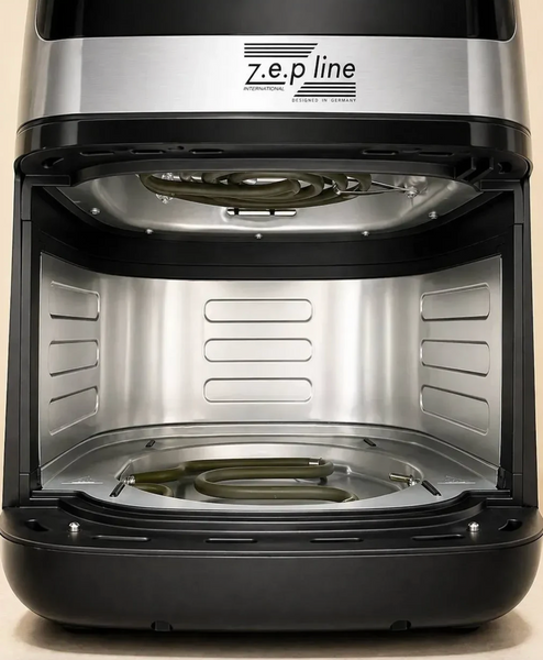 Мультипічка Zepline, 2200 Вт&nbsp;8 л, 2 ТЕН, кухонний аерогриль, фритюрниця без масла, настільний сучасний аерогриль ZP-00351 фото