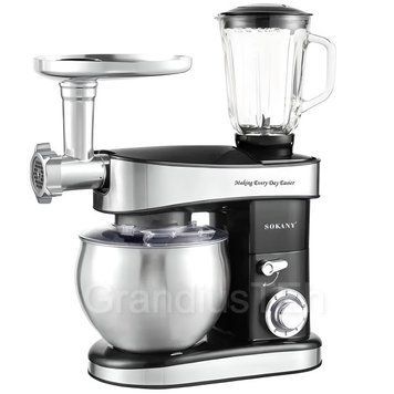 Кухонний комбайн Sokany SK-05010, 1200 Вт, 7.5 л, кухонна м'ясорубка, міксер, блендер SK-05010 фото