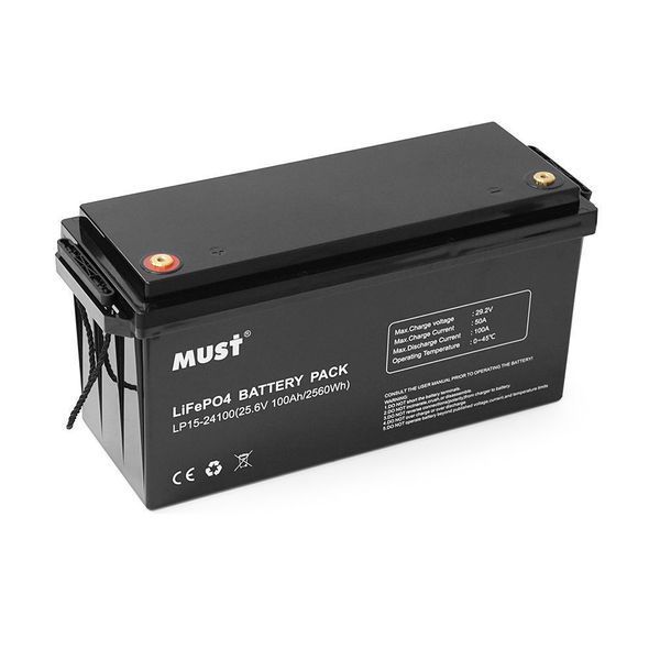 Комплект резерного живлення, інвертор&nbsp;Must,&nbsp;акумулятор Must, інвертор 3200W 24V, акумулятор 25.6V 100Ah LP15-24100+PV18-3224VPM фото