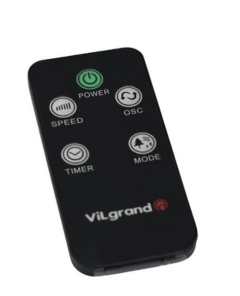 Домашній вентилятор&nbsp;Vilgrand, 45 Вт,&nbsp;до 25 м2,&nbsp;Колонний вентилятор&nbsp;Vilgrand, 45 Вт,&nbsp;до 25 м2,&nbsp;вентилятор із пультом ду,&nbsp;вентилятор з автоповоротом, підлоговий вентилятор білий VF4581TS фото