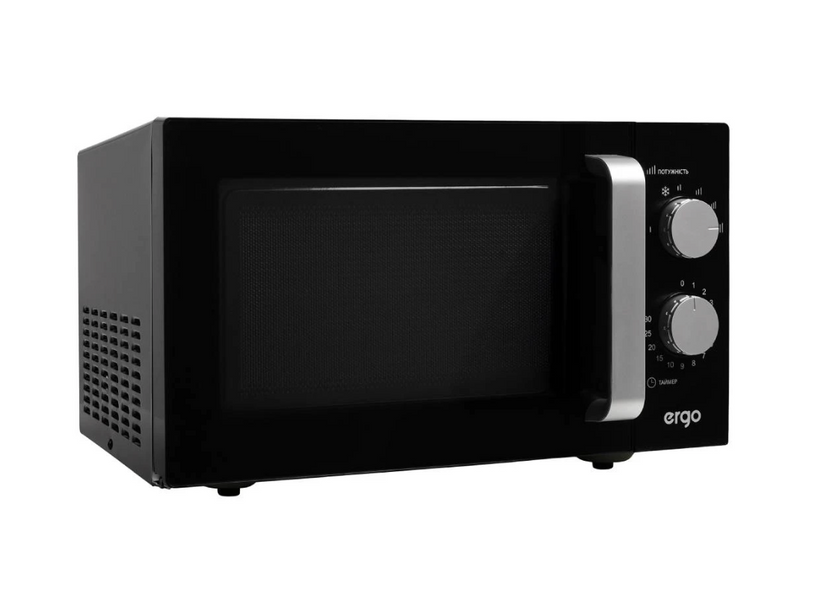 Мікрохвильова піч Ergo Black, 900 Вт, 23 л,&nbsp;багатофункціональна мікрохвильова піч, кухонна мікрохвильовка, мікрохвильовка ерго EM-2365 фото